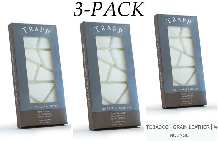 Trapp Wax Melts In NEW “TABAC & LEATHER” (3-PACK)