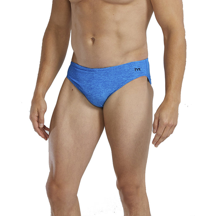 TYR Bright Blue Lapped Brief front