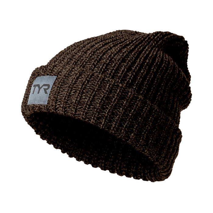 TYR Cuffed Ribbed Beanie Brown