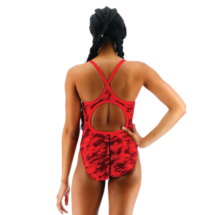 TYR Durafast Camo Diamondfit red back