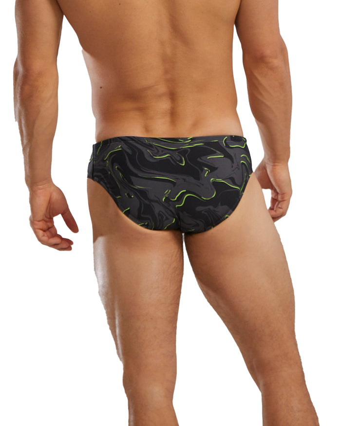 tyr brief black yellow back