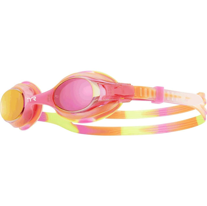 TYR Kids Swimple Tie Dye Mirrored Goggle pink orange