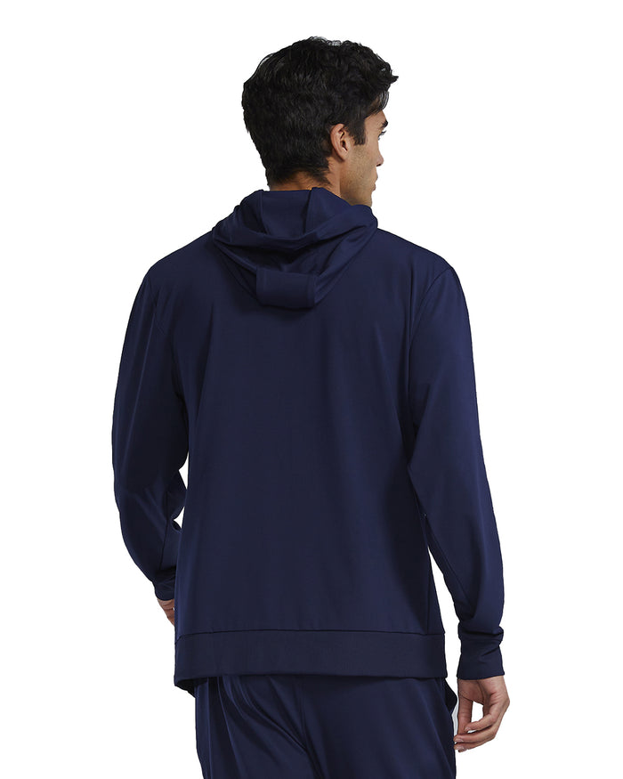 TYR Men's Full Zip Hoodie navy back
