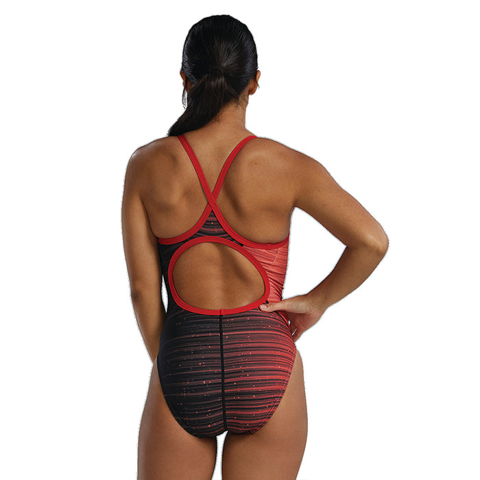 TYR Speedwarp DiamondFit red back