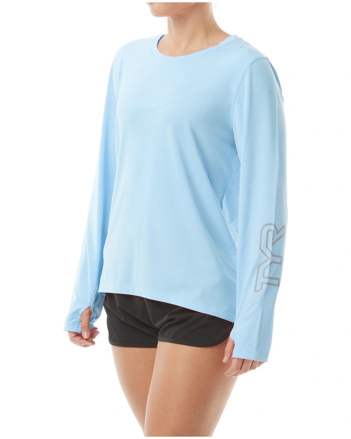 TYR Women's Long Sleeve Sun Shirt blue