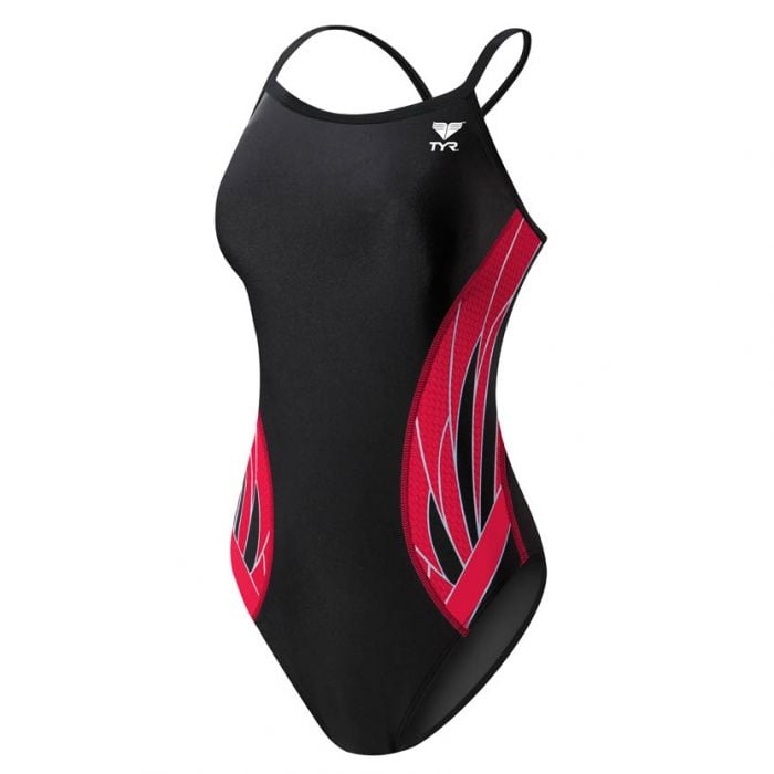 TYR Women's Phoenix Splice Diamondfit black red
