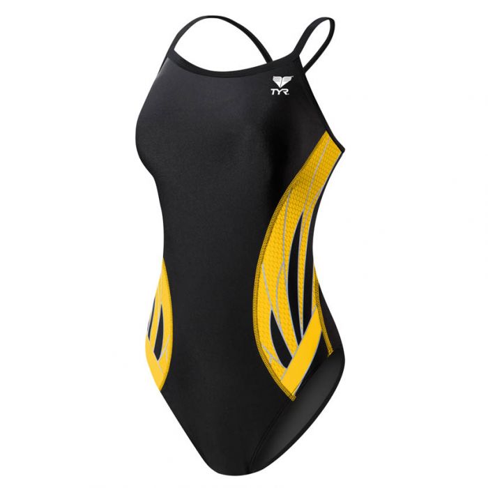 TYR Women's Phoenix Splice Diamondfit black gold