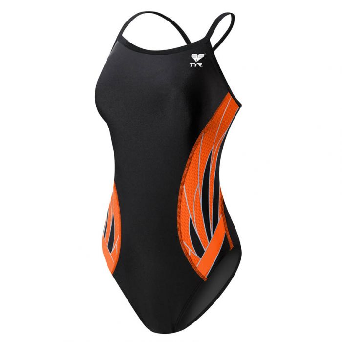 TYR Women's Phoenix Splice Diamondfit black orange