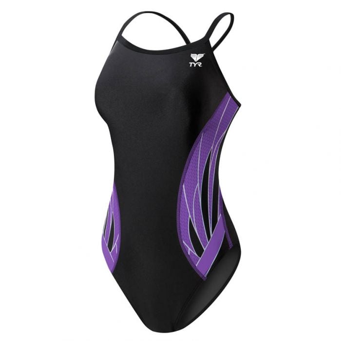 TYR Women's Phoenix Splice Diamondfit black purple