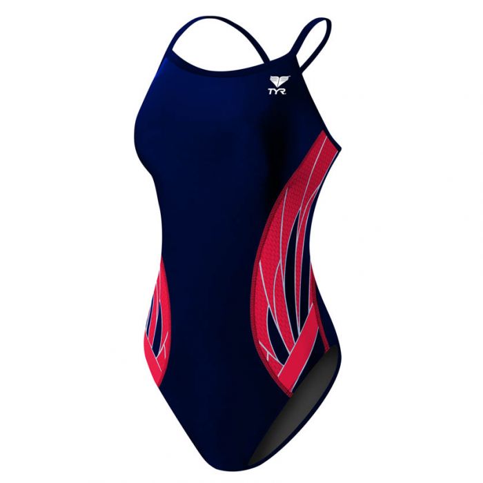 TYR Women's Phoenix Splice Diamondfit navy red