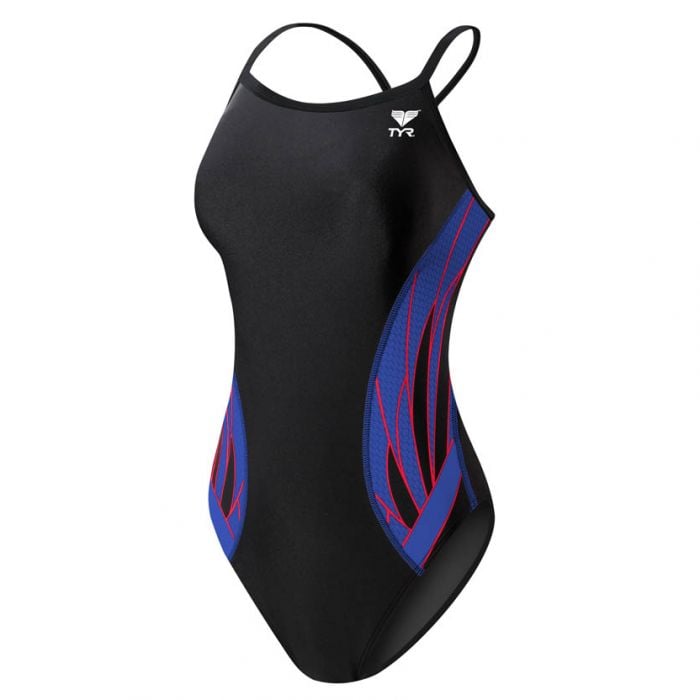 TYR Women's Phoenix Splice Diamondfit black blue red