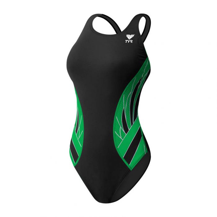 TYR Women's Phoenix Splice Maxfit black green