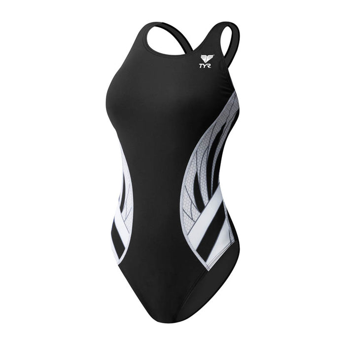 TYR Women's Phoenix Splice Maxfit black white