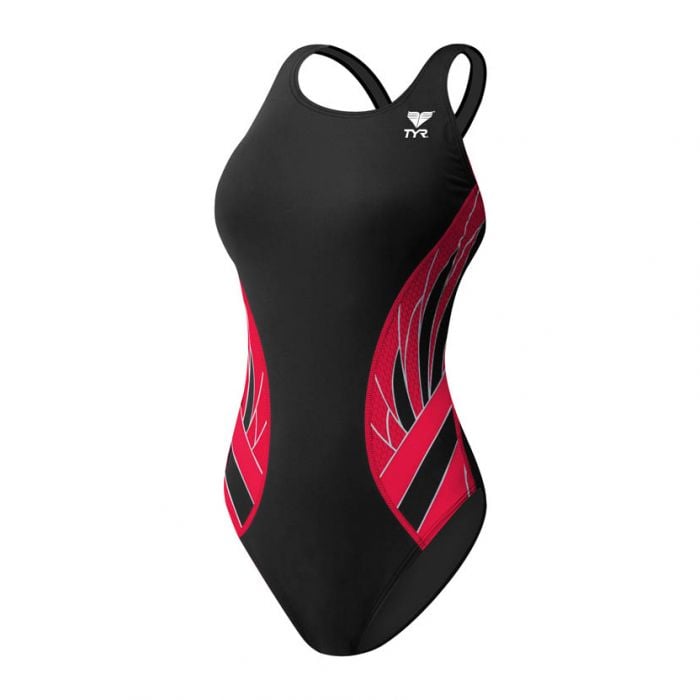 TYR Women's Phoenix Splice Maxfit black red