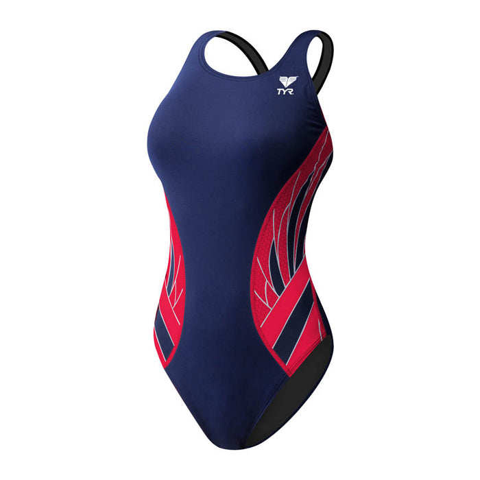 TYR Women's Phoenix Splice Maxfit navy red
