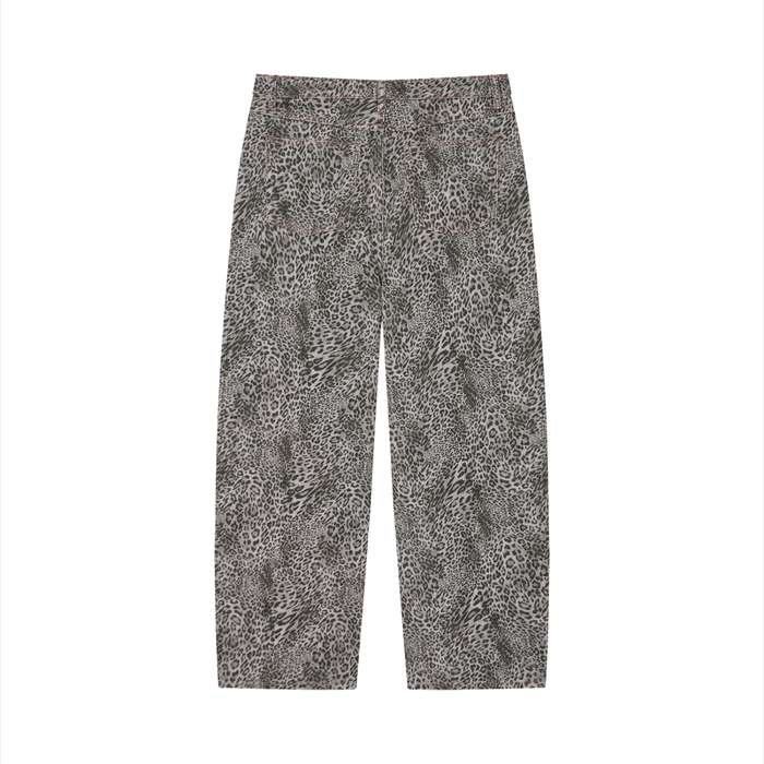 Unisex Vintage Wash Leopard Wide Leg Jeans | StrykZone, LLC