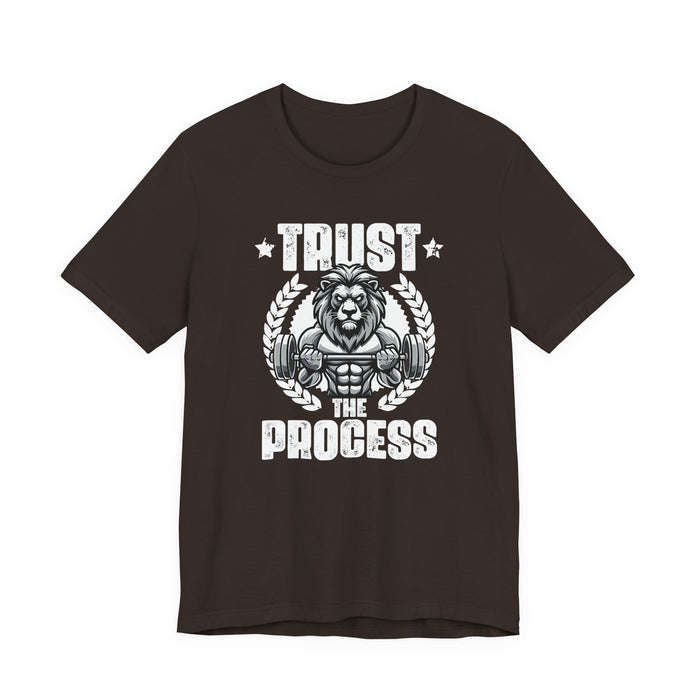 Unstoppable Process lion graphic on a T-shirt