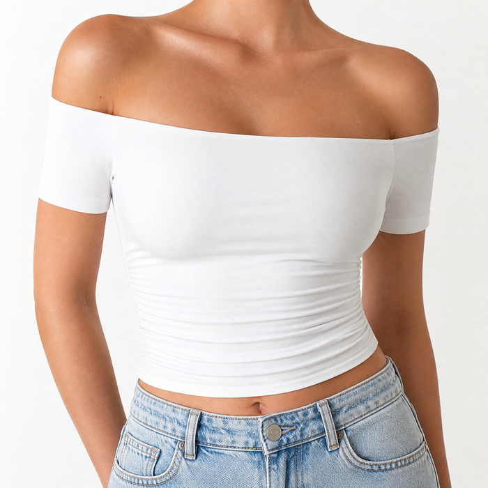 Velora Off-Shoulder Slim Fit Top