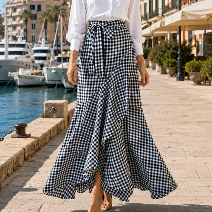 Navy Plaid / S