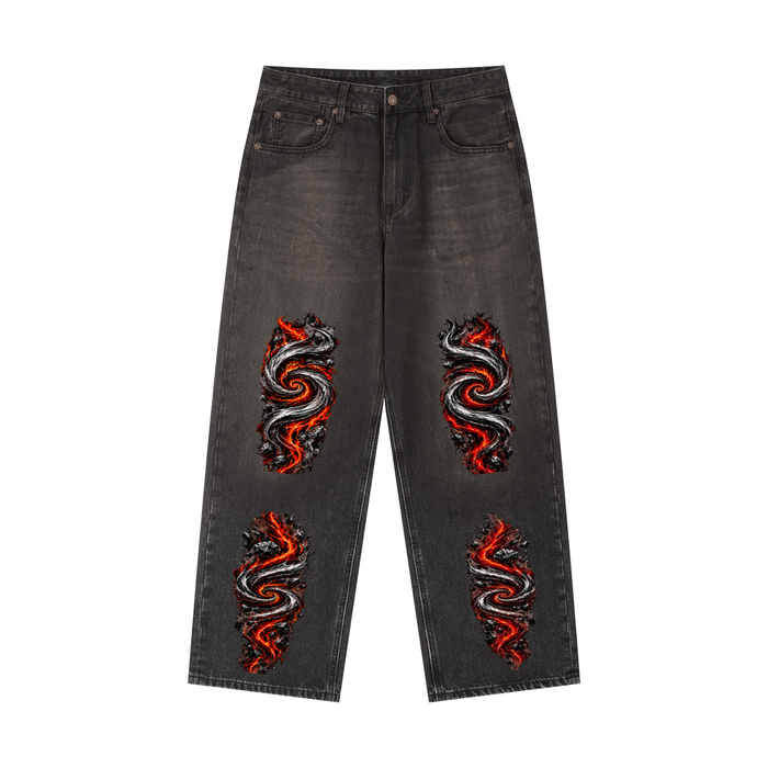 Vintage Wash Heavyweight Denim Jeans