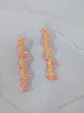 Wavy Barrette in Light Pink Metallic (Set of 2)