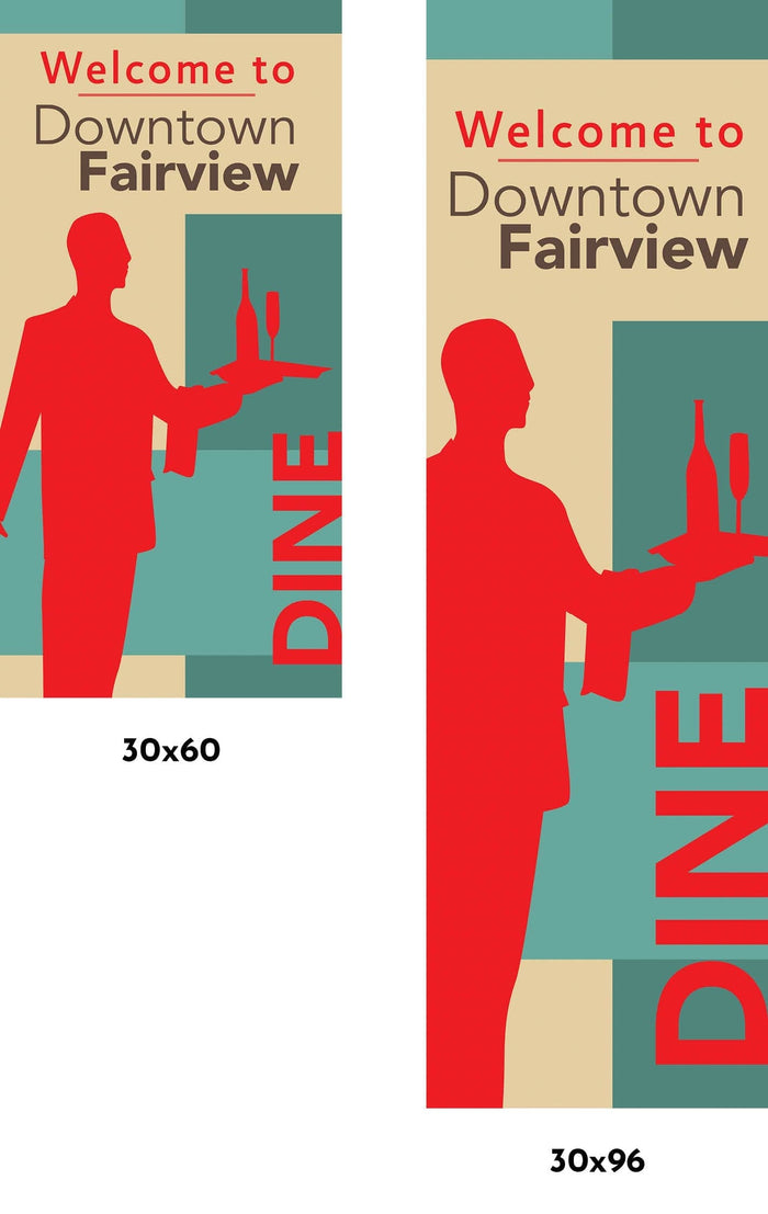 Welcome Dine Single Vinyl Banner Dekra-Lite
