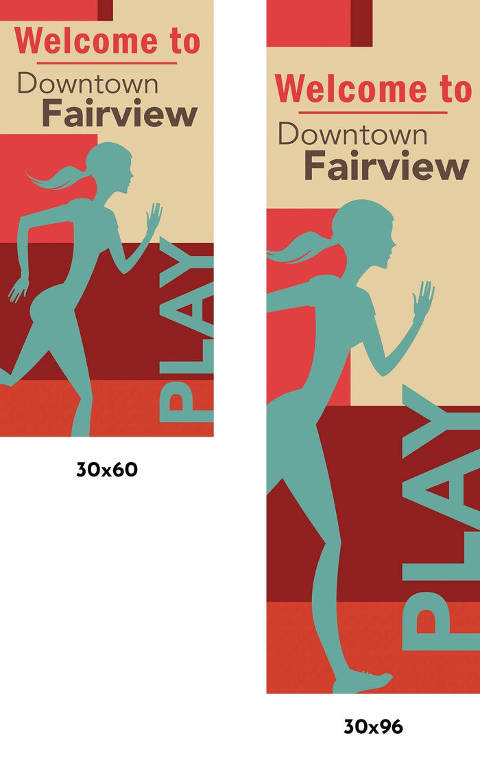 Welcome Play Single Vinyl Banner Dekra-Lite