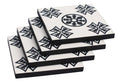 White and Black Coasters (Set of 4)