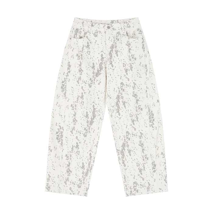Women's Splatter Barrel Leg Jeans