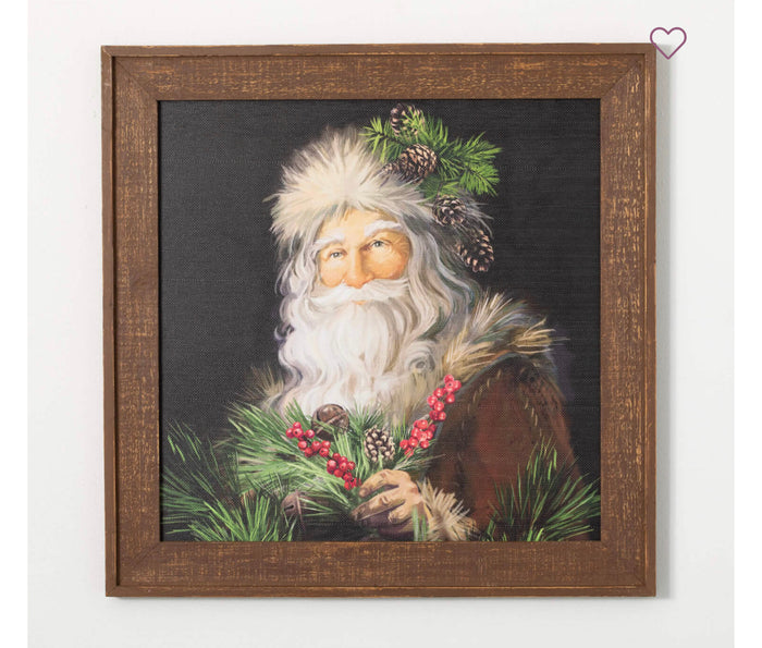 Wooden Classic Santa Wall Art