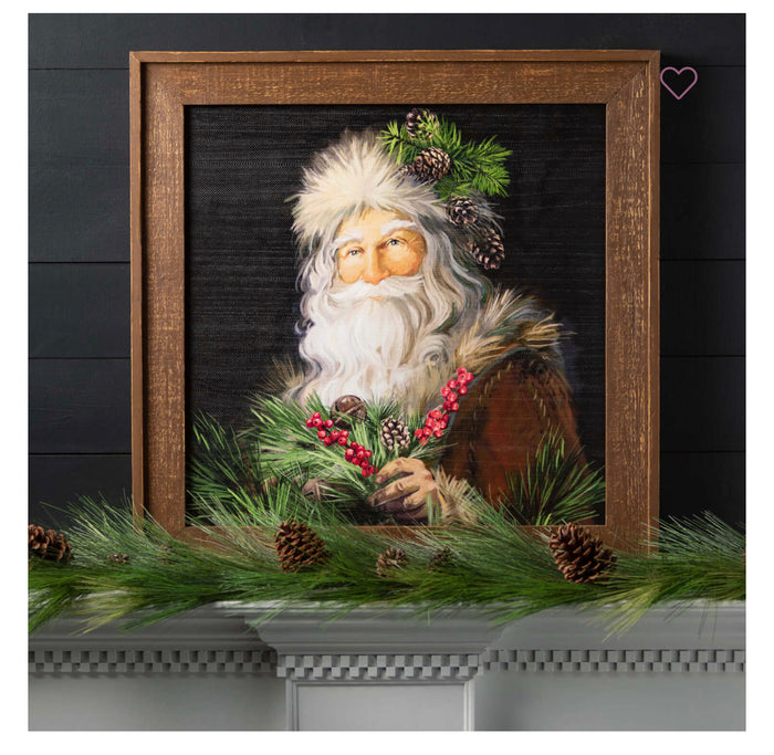Wooden Classic Santa Wall Art