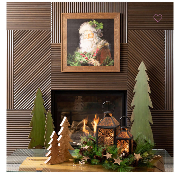 Wooden Classic Santa Wall Art