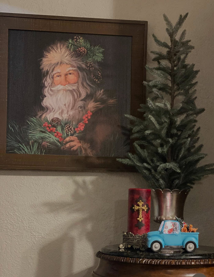 Wooden Classic Santa Wall Art