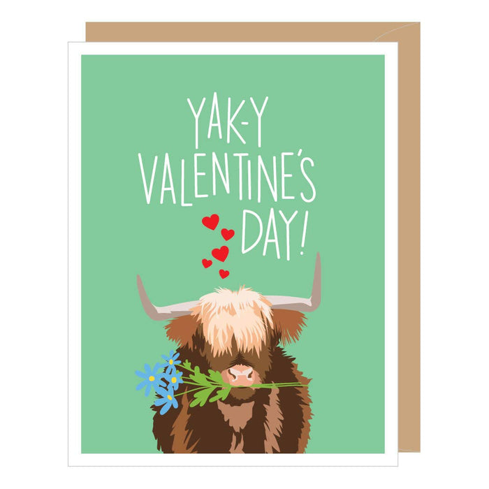"Yak-y Valentine's Day" Card