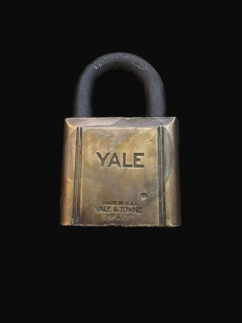 Yale Brass Padlock Made in USA Industrial Lock - Annapolis Maritime Antiques